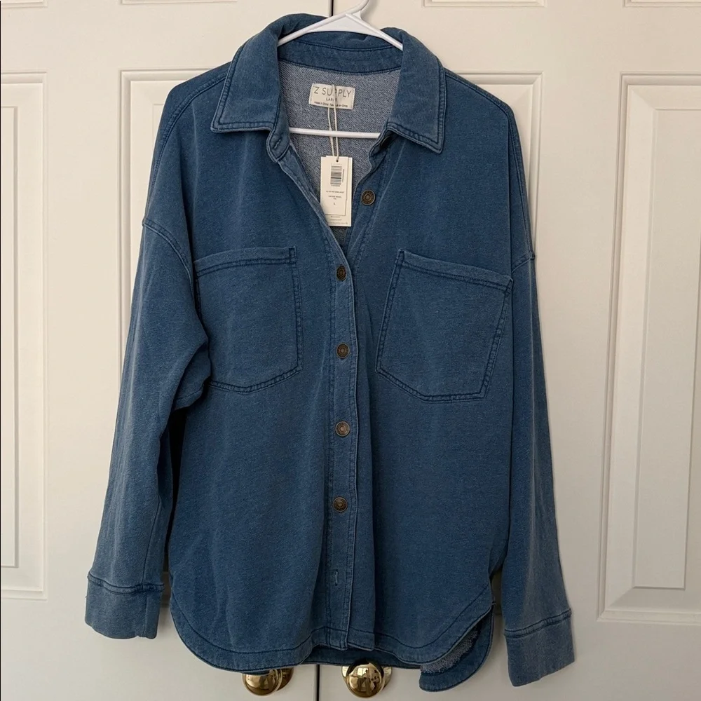 Z Supply All Day Knit Denim Jacket - Picture 2 of 8